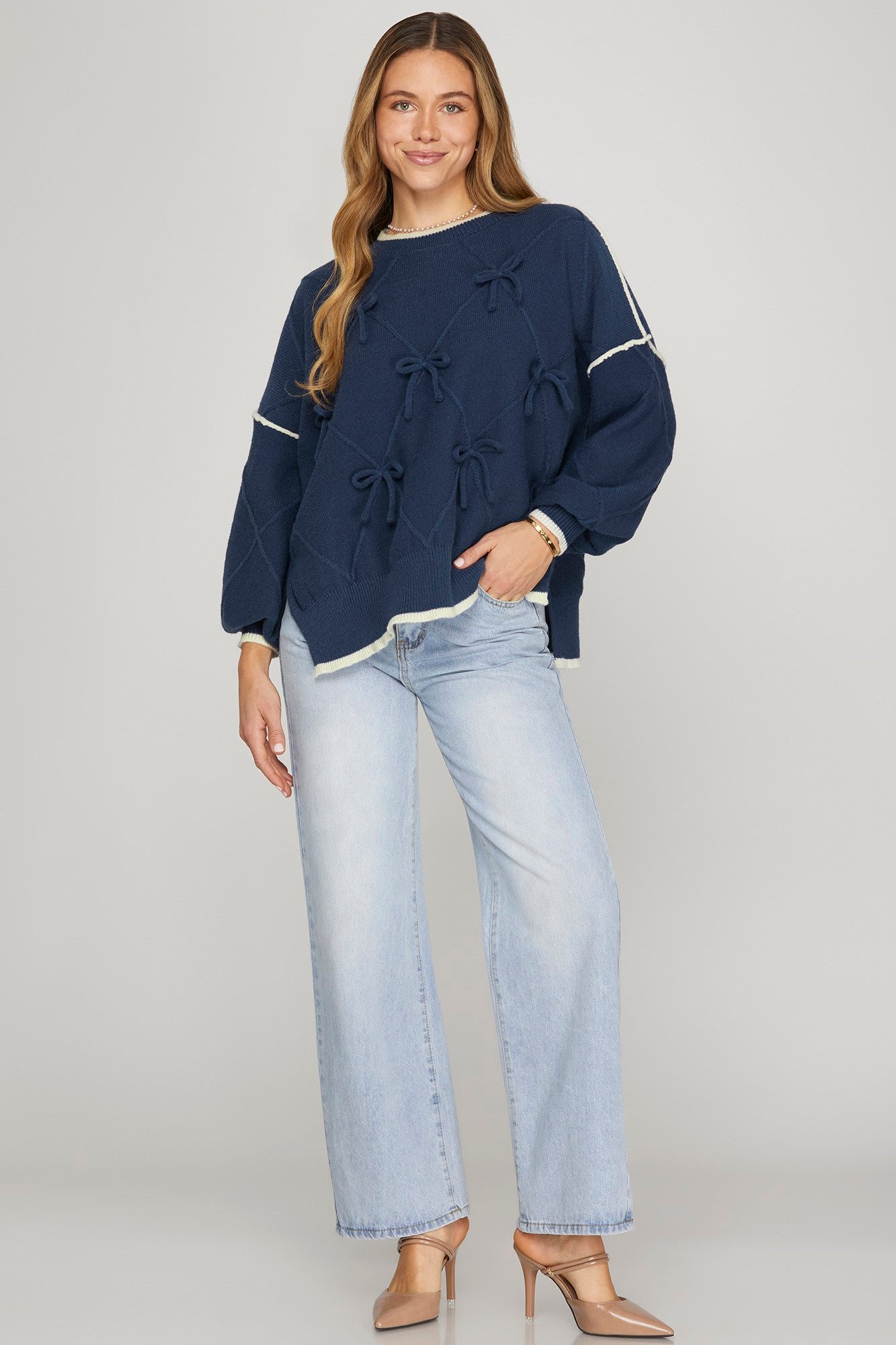 Bow Detail Sweater Top