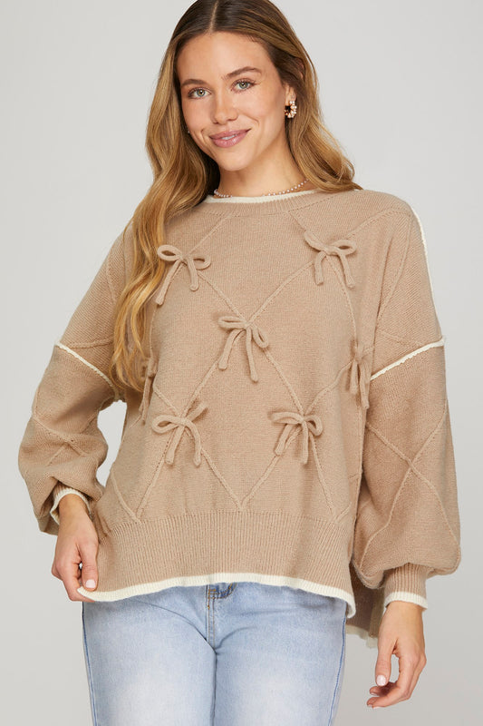 Bow Detail Sweater Top