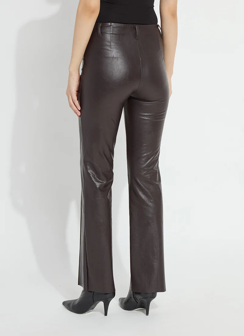 Lysse Ellie Textured Vegan Leather Pants Double Espresso