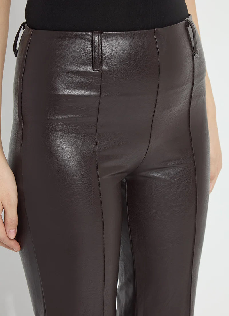 Lysse Ellie Textured Vegan Leather Pants Double Espresso