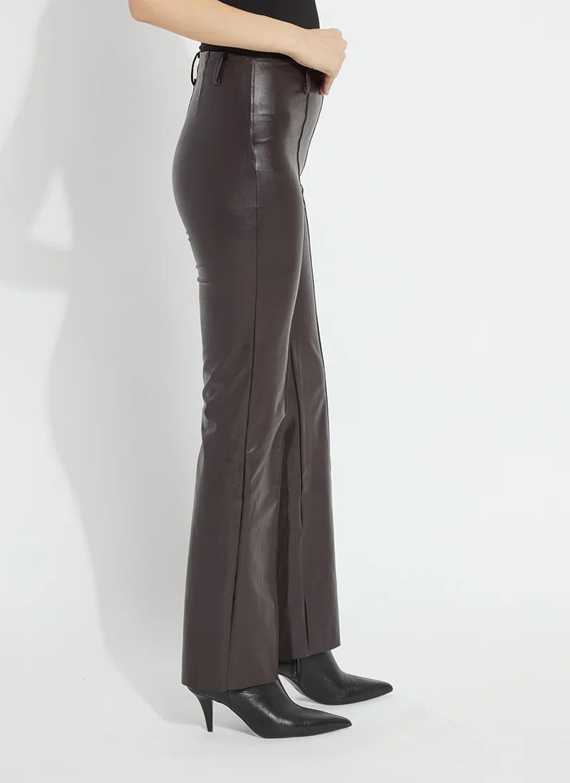 Lysse Ellie Textured Vegan Leather Pants Double Espresso