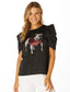Sequin Puff Sleeve Shirt - Georgia SS