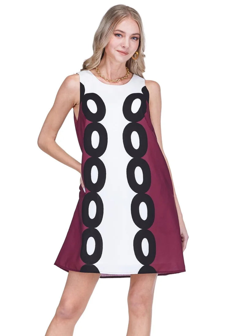 Jade Sheath Dress Maroon