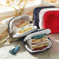 Fringe Zipper Jewelry Organizer Fabric French Blue