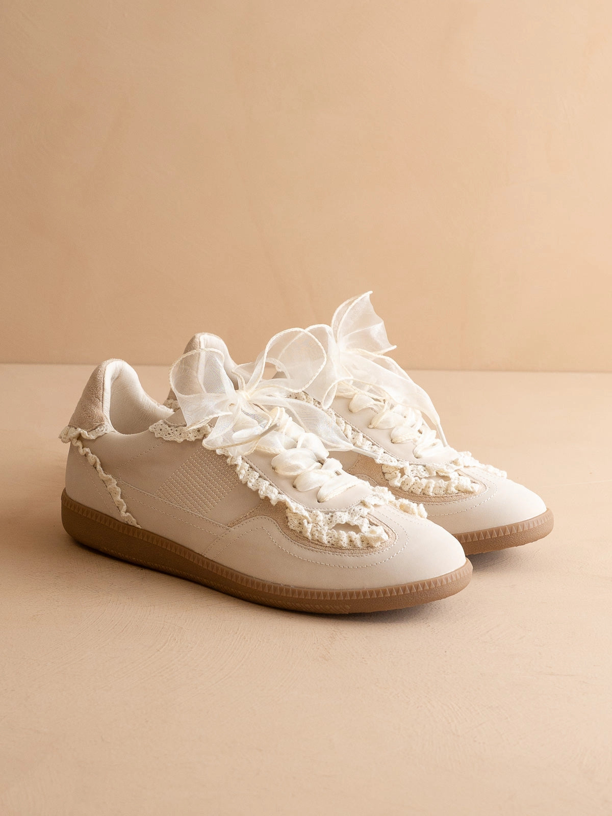 Lace Trimmed Retro Sneaker