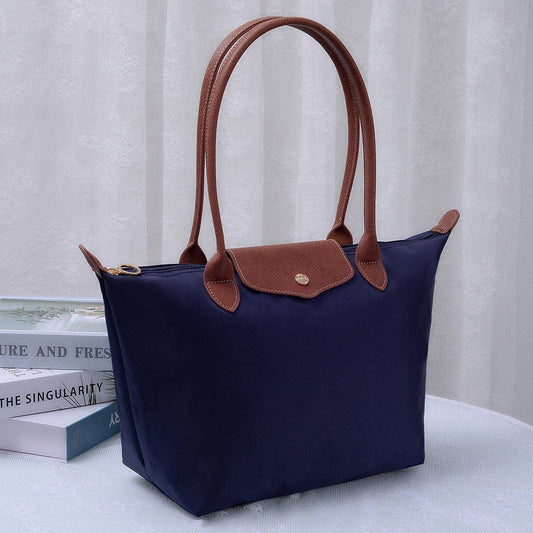 Dorian 16 inch Nylon Tote Bag: Navy