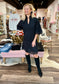 Jade High Neck Tunic Dress Black Lace
