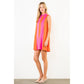 THML Sleeveless Colorblock Dress Pink