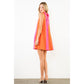 THML Sleeveless Colorblock Dress Pink