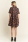 Collared Tiger Print Mini Dress