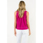Fuchsia Contrast Stitch Sleeveless Top