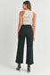 Just Black Denim HR Cargo Pocket Wide Leg Black
