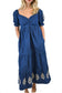 Victoria Dunn Clara the Label Peyton Sapphire Crest Maxi Dress