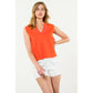 Sleeveless Knit Top Orange