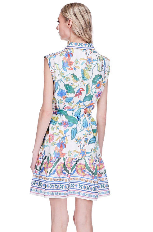 Joy Joy Placket Dress Festive Florals