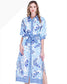 Jade Maxi Shirt Dress Lagoon Leaf