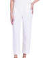Jade Pocket Crop Pant in white, front view on model, high-waist, straight leg, side pockets, ankle length.
