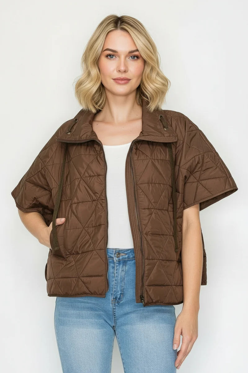 Joh Apparel Jamel Quilted Puffer Jacket Umber