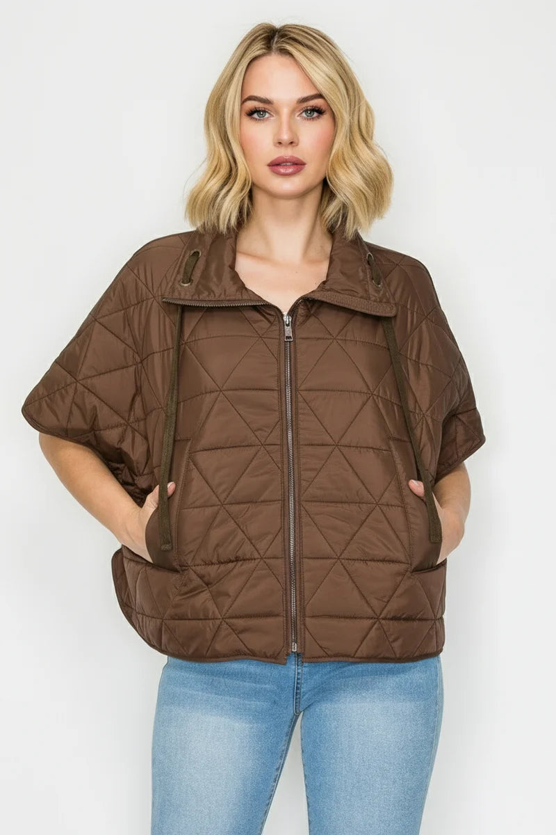 Joh Apparel Jamel Quilted Puffer Jacket Umber
