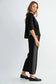 Joh Apparel Kirsten Stretch Ponte Top Black