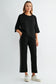 Joh Apparel Kirsten Stretch Ponte Top Black