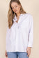 Poplin Back Slit Button Up Shirt White