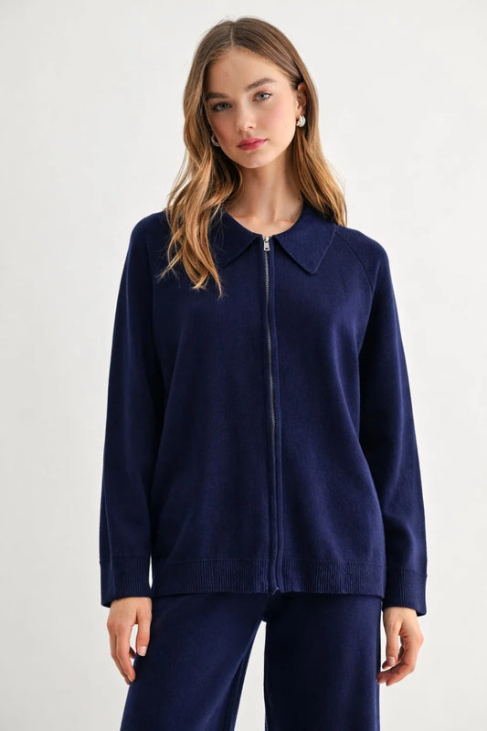 Joh Apparel Selby Knitted Cardigan Navy
