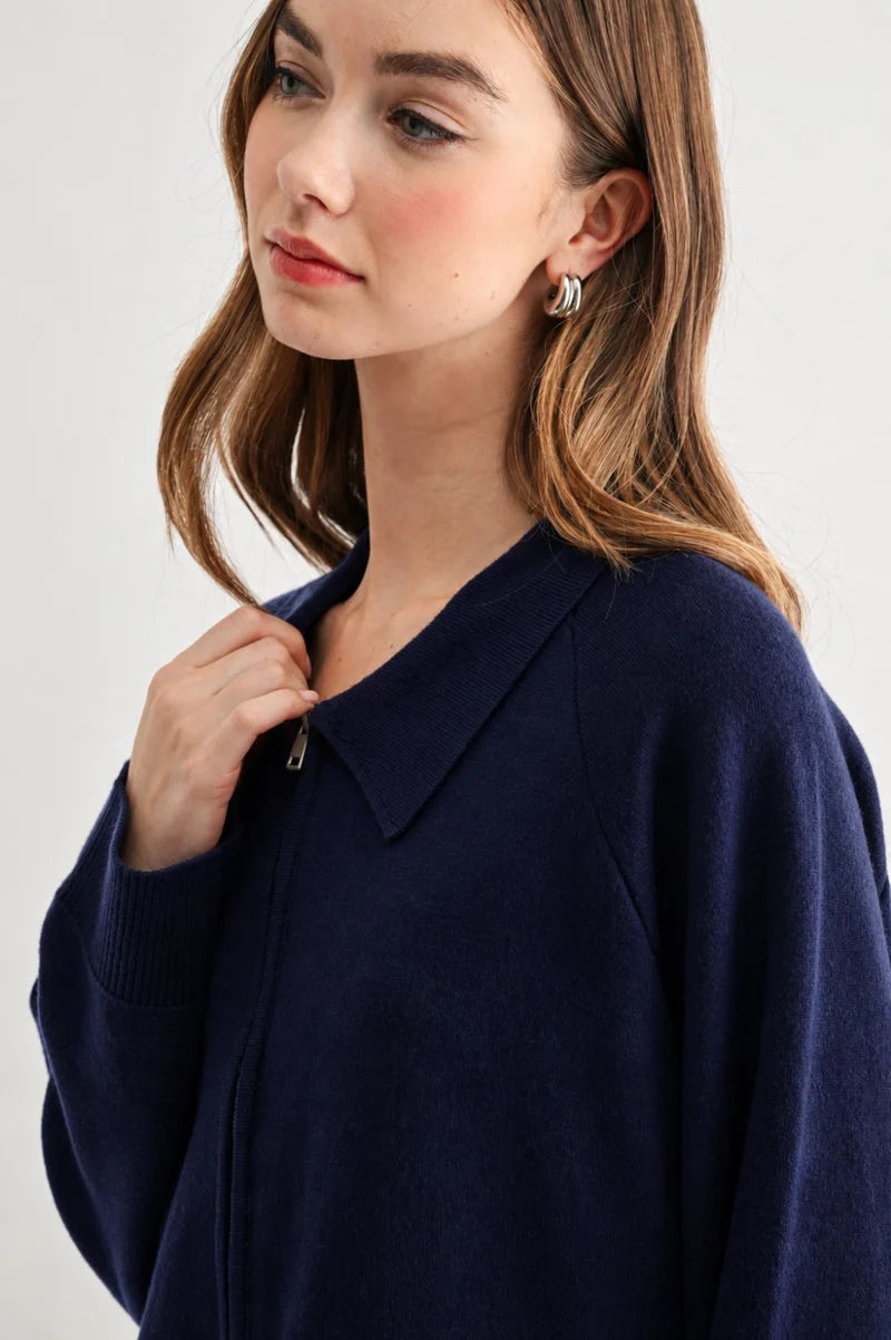 Joh Apparel Selby Knitted Cardigan Navy