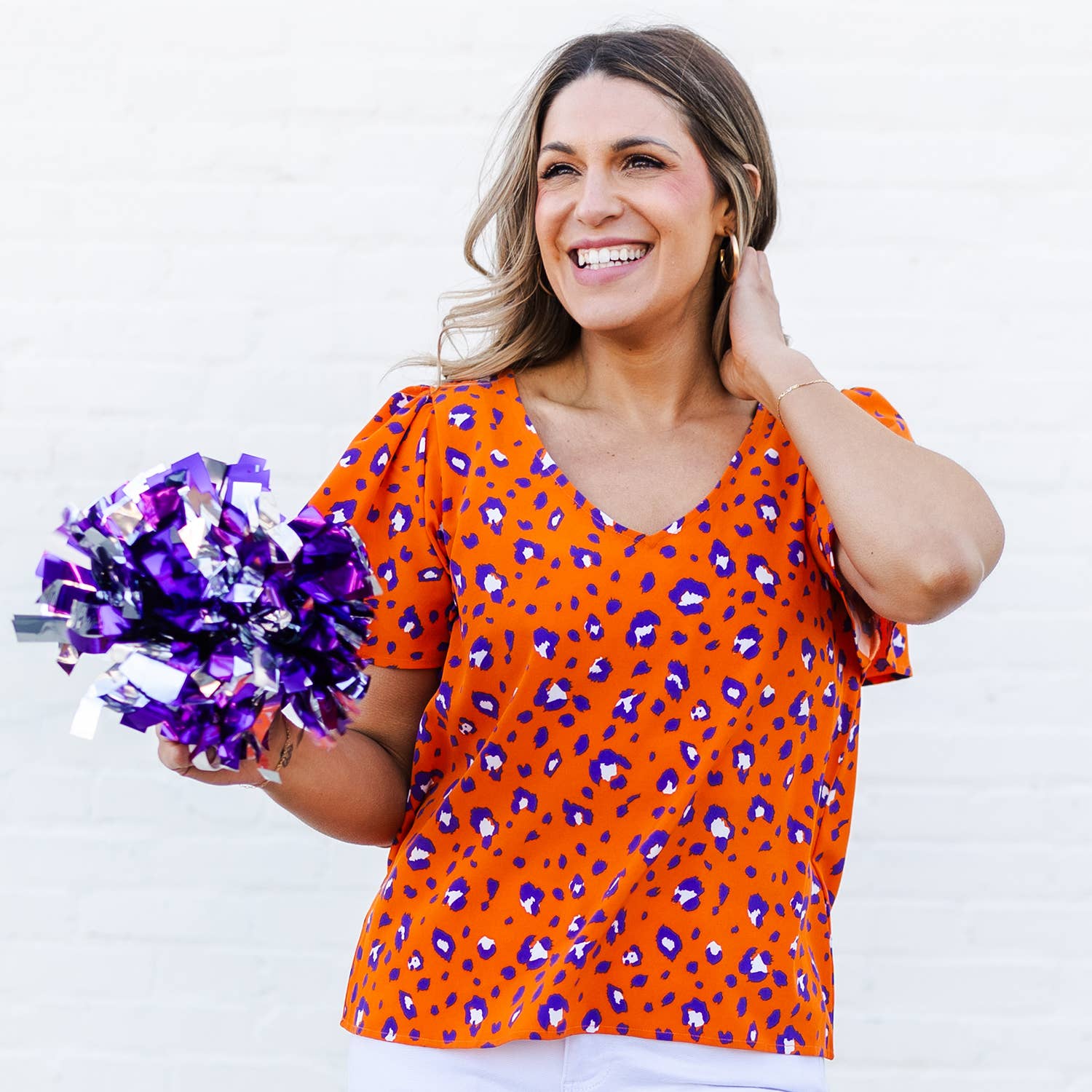 Orange and Purple Party Animal Top