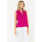 Fuchsia Contrast Stitch Sleeveless Top