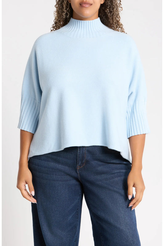 The Maple Turtleneck Sweater Sky Blue