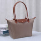 Dorian 16 inch Nylon Tote Bag: Taupe