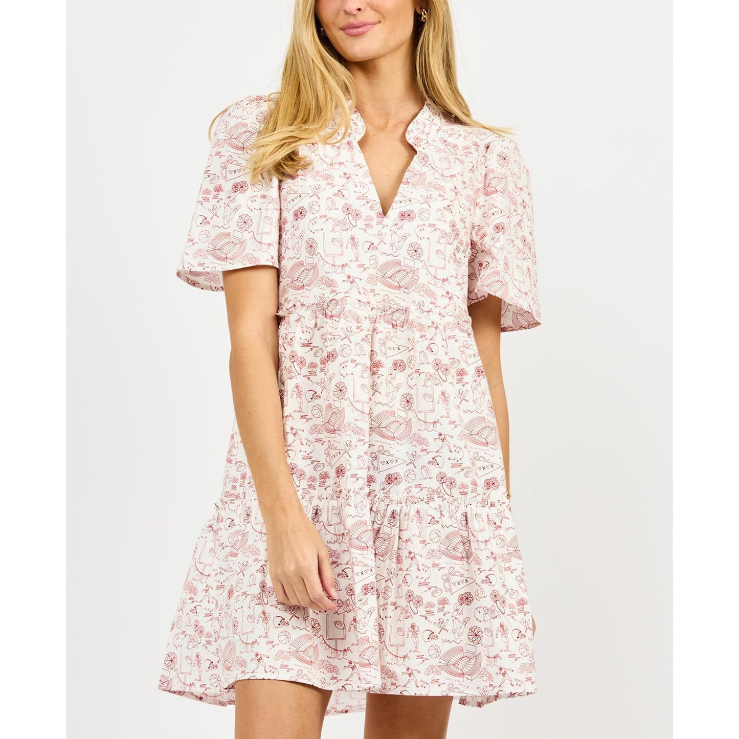 Mary Square Ivy Mini Team Toile Garnet And Black