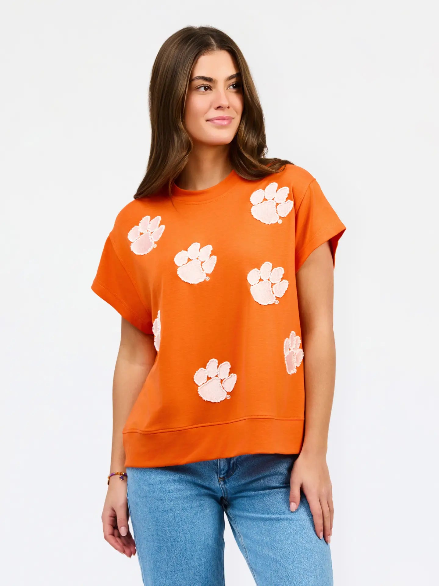 Mary Square Emily Paws Top Clemson