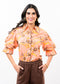 Ivy Jane Pointed Collar Poof Sleeve Top