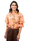 Ivy Jane Pointed Collar Poof Sleeve Top