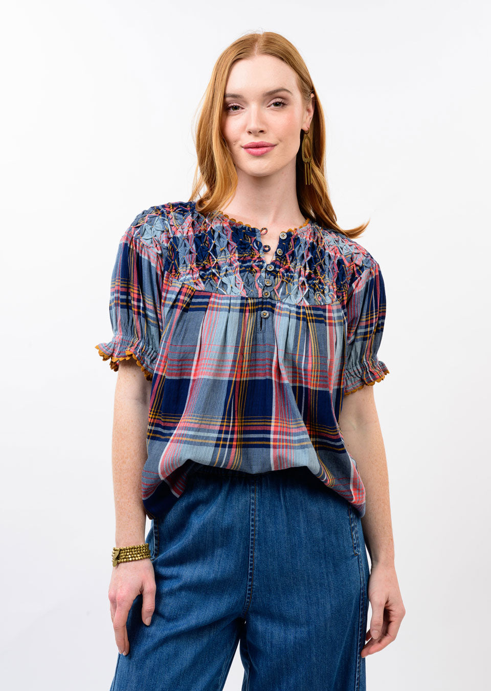 Ivy Jane Smocked Neck Top
