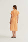 Orange Stripe Shirt Dress