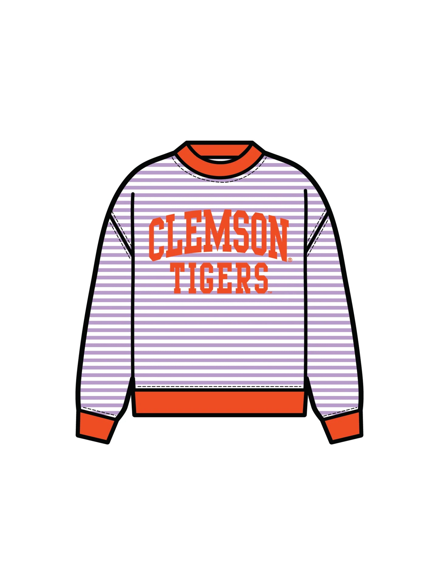 The Society Stripe Pullover Clemson