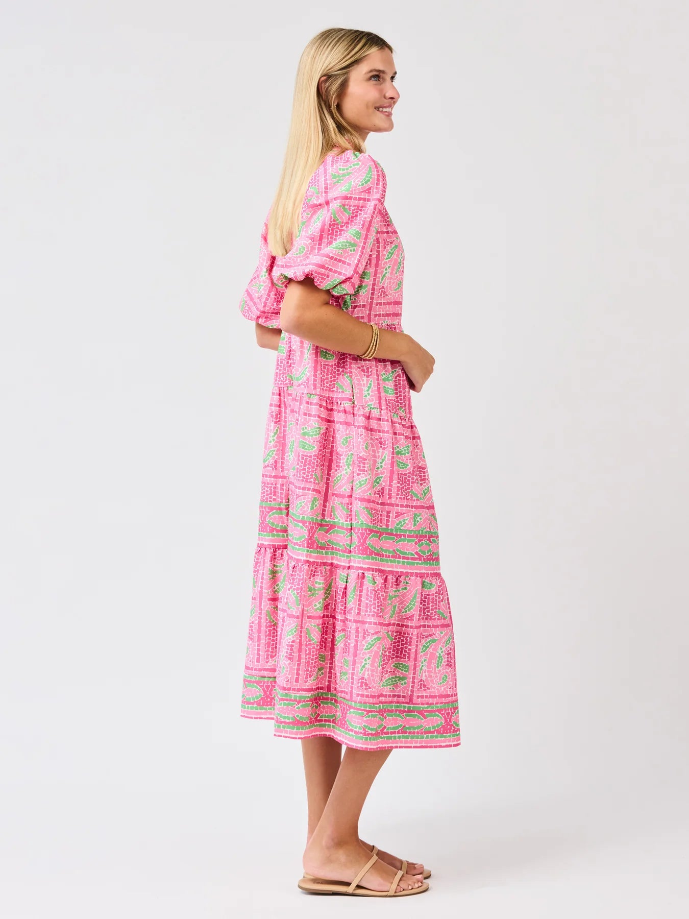 Mary Square Eloise Dress Trellis Tiles