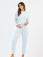 Mary Square Sophie Jogger Pajama Set Palm Damask
