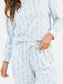 Mary Square Sophie Jogger Pajama Set Palm Damask