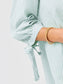 Mary Square Lainey Seersucker Dress Seafoam/White