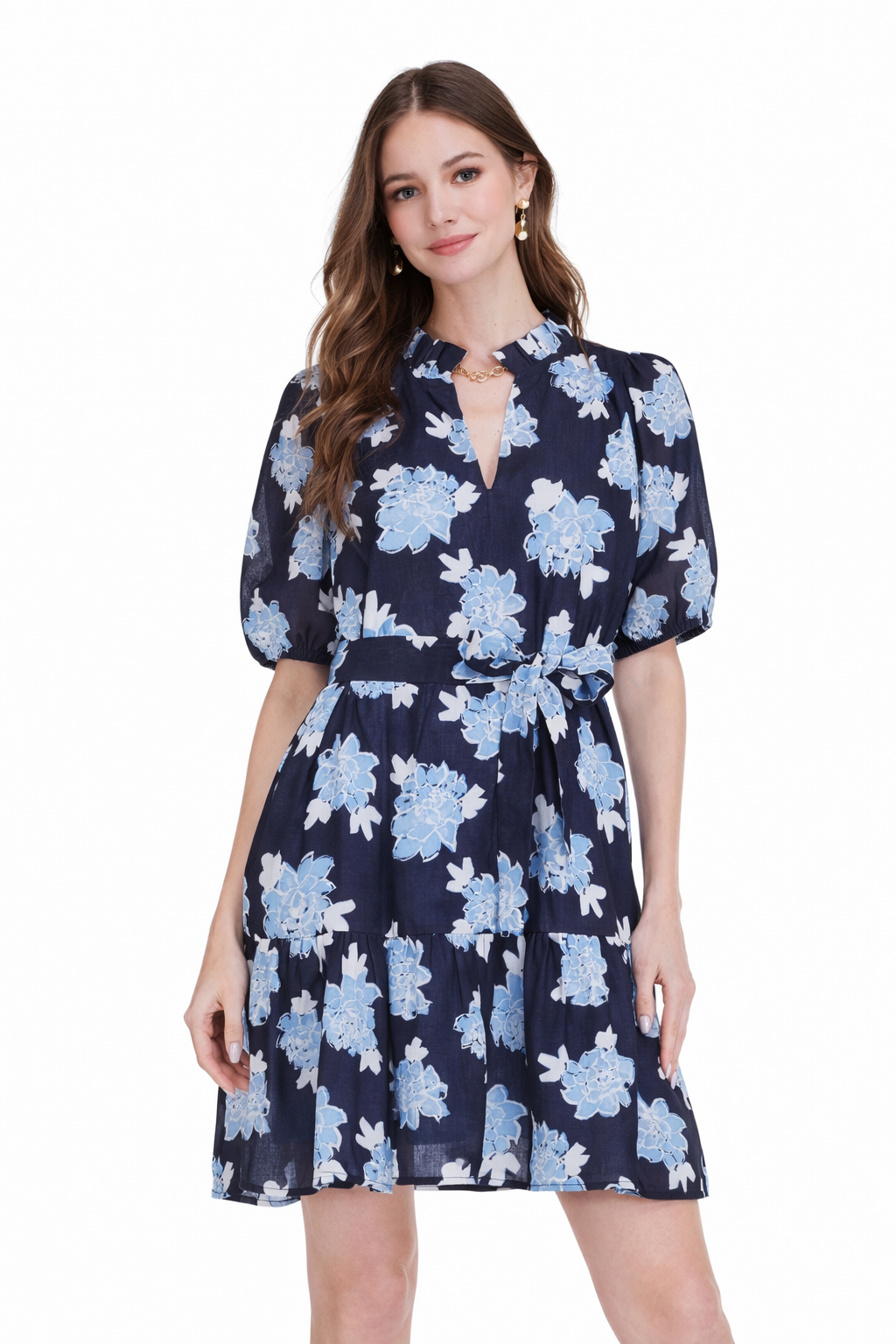 Joy Joy Midnight Floral Flounce Dress