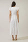 Kinna Eyelet Sunfire Tiered Midi Dress White