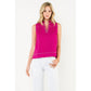 Fuchsia Contrast Stitch Sleeveless Top