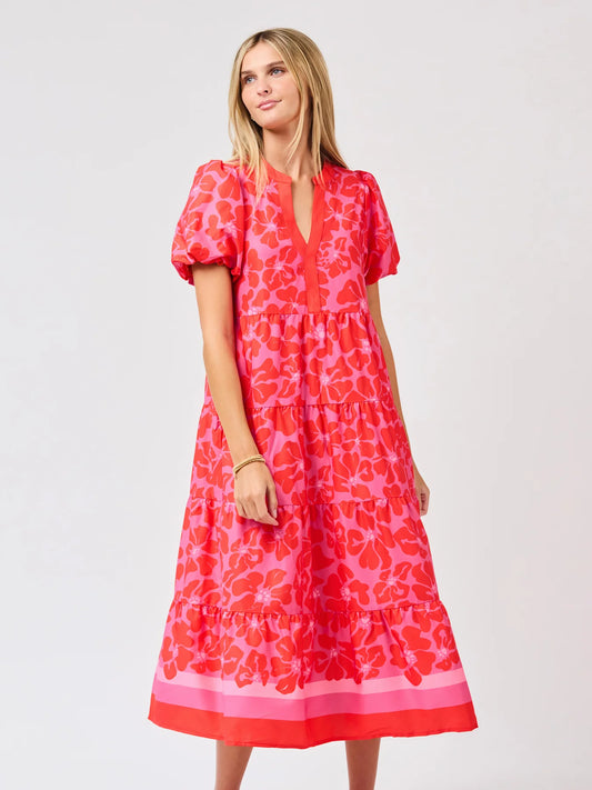 Mary Square Kinsley Dress Garden Samba