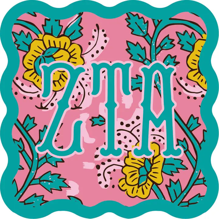 Sorority Block Print Acrylic Coasters
