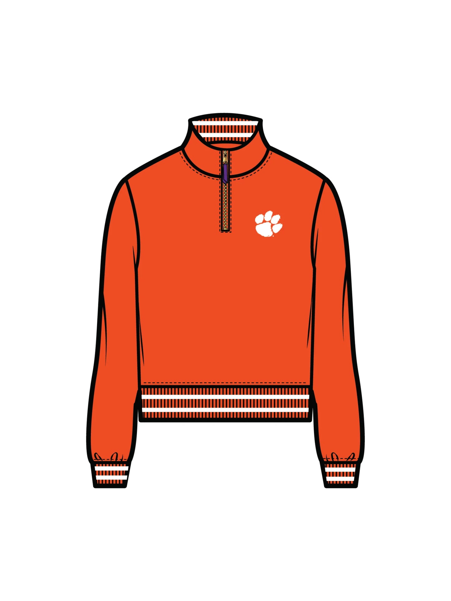 The Campus Quarterzip Pullover Clemson