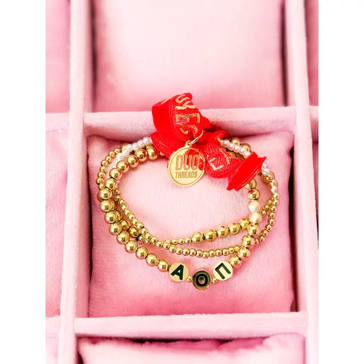 Sorority Everyday Gold Bracelet Stack
